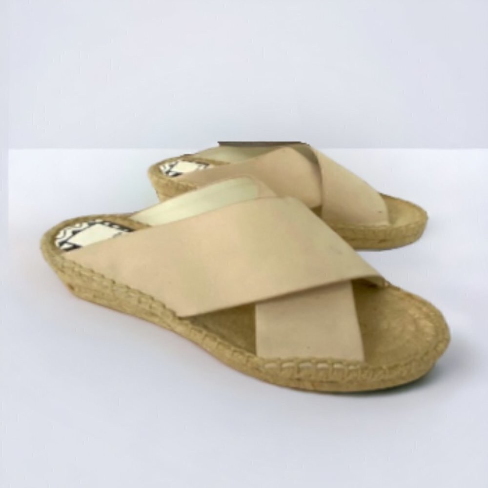 Dolce Vita Loki Sandy Demi Slip On Comfort Espadrilles Wedges Sandals, Size 6